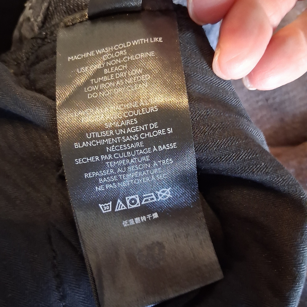 Free People We The Free Black Distressed Skinny Jeans Low Rise Size 31 Raw Hem - Picture 11 of 16